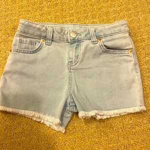 Girls Light Blue Jean Shorts